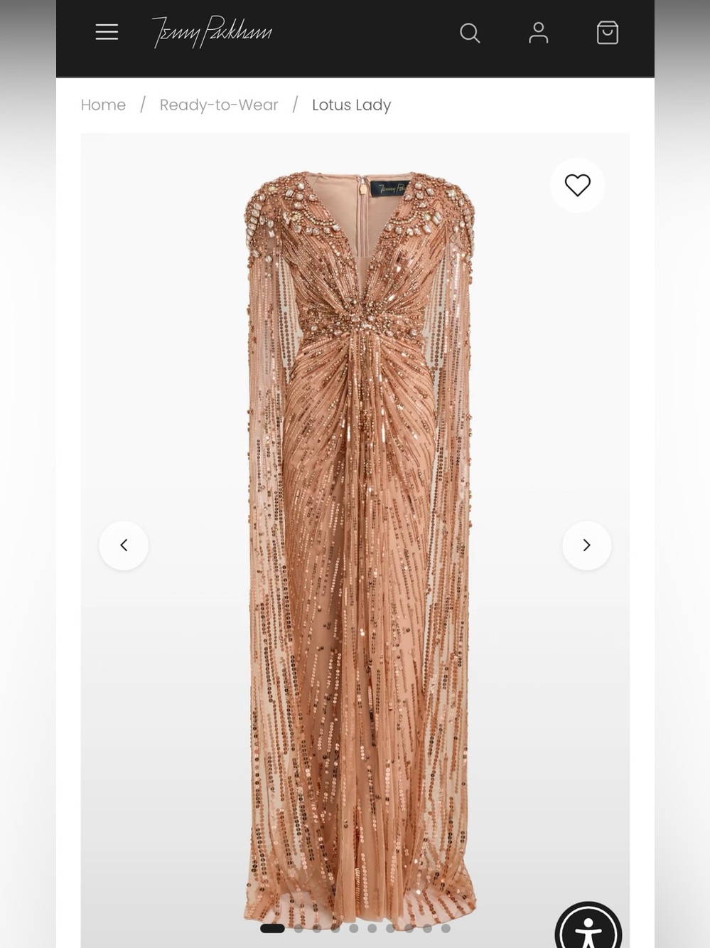 Jenny Packham Gold Lotus Lady Evening Gown Altered to fit size 12 - Picture 4 of 4